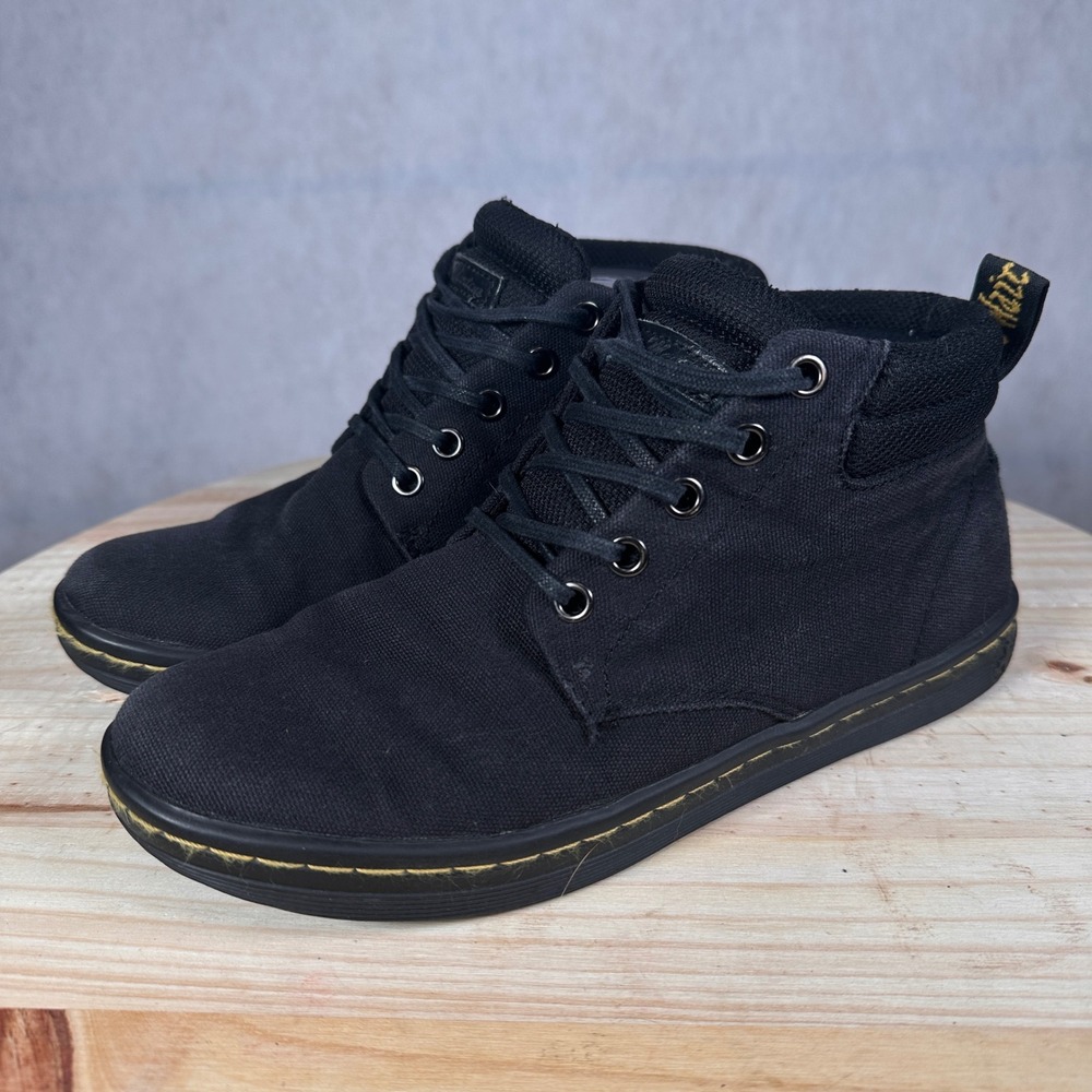 Dr. Martens Selmont Boots Womens 7 Black Good Canvas Chukka Sneakers AW004